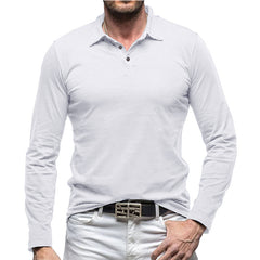 Loookus - Long Sleeve Soft Polo Shirt