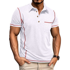 Loookus - Men's short-sleeved Cotton Polo T-shirt