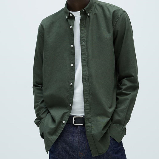 Loookus - Men's combed cotton anti-wrinkle shirt