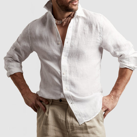 Loookus - Gentleman's Casual Cotton Linen Shirt