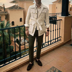 Loookus - Striped Multi Pockets Jackets