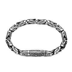 Loookus - 925 Silver Six Character Truth Vajra Pestle Bracelet