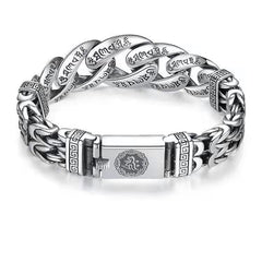 Loookus - 925 Silver Six-Character Mantra Peace Pattern Transit Retro Bracelet