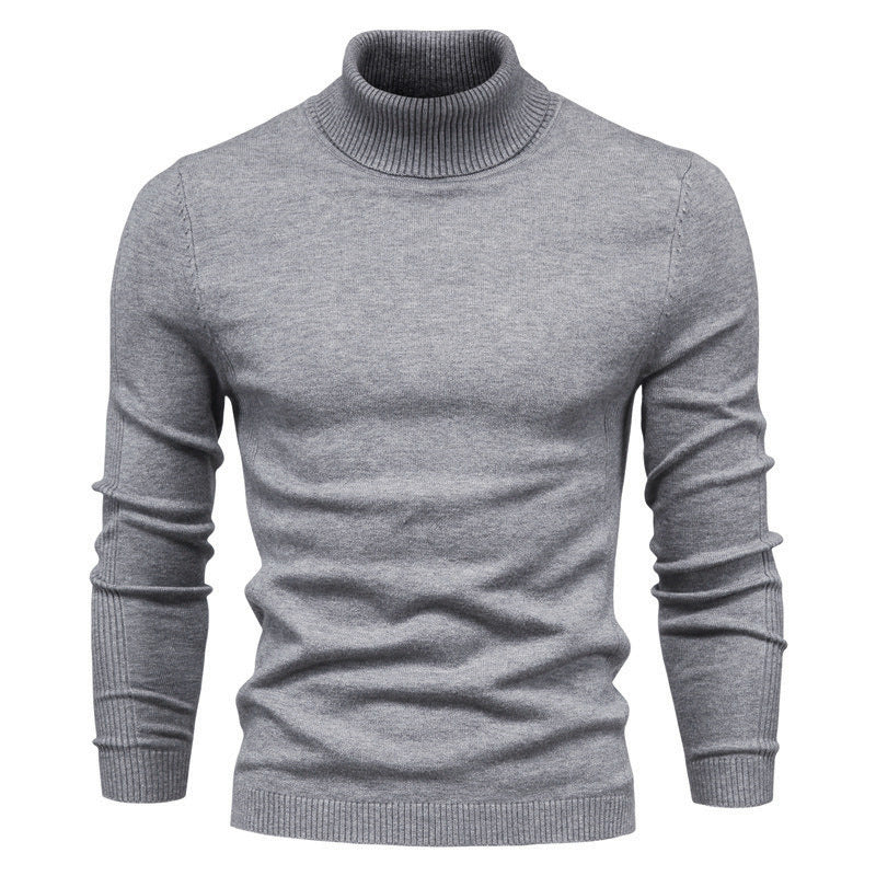 Loookus - Men's Turtleneck Basic Cashmere Base Sweater