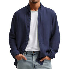 Loookus - Men's Casual Premium Cotton Long Sleeve Shirt
