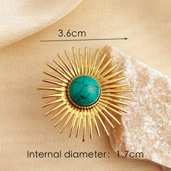 Peacock Stone Natural Stone Ring