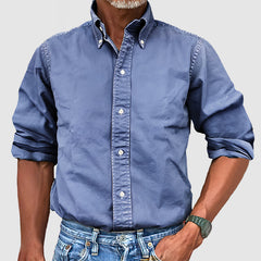 Loookus - Men's Vintage Premium Washed Long Sleeve Shirt
