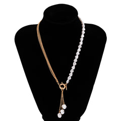 Loookus - Ladies pearl tassel necklace