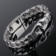 Loookus - 925 Silver Ethnic Pattern Bracelet