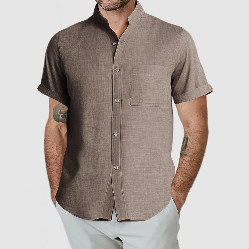 Loookus - Men's Casual Two Color Cotton Linen Shirt