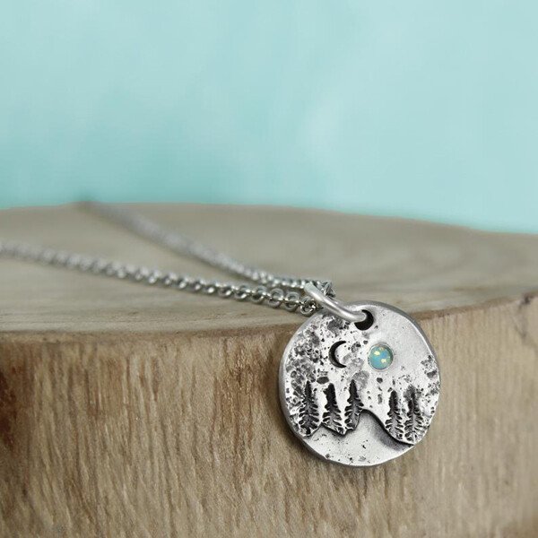 Loookus - Mountain Necklace - Moonlight Necklace - Nature Necklace