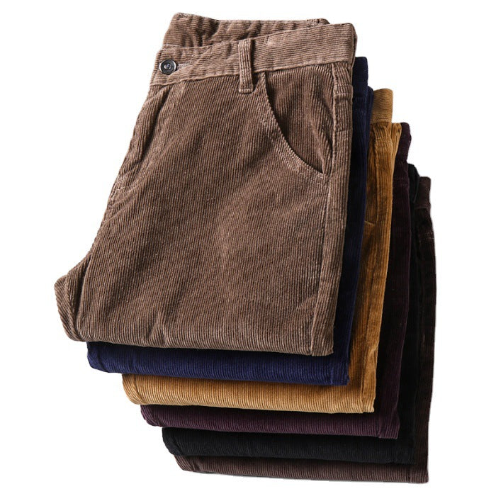 Loookus - Men's Casual Corduroy Elastic Long Pants