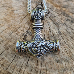 Loookus - Mjolnir Thor's Hammer Viking Necklace