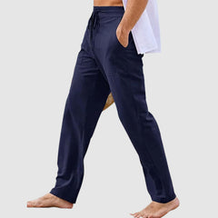 Loookus - Men's Linen Pants Trousers Summer Pants With Pocket