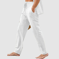 Loookus - Men's Linen Pants Trousers Summer Pants With Pocket