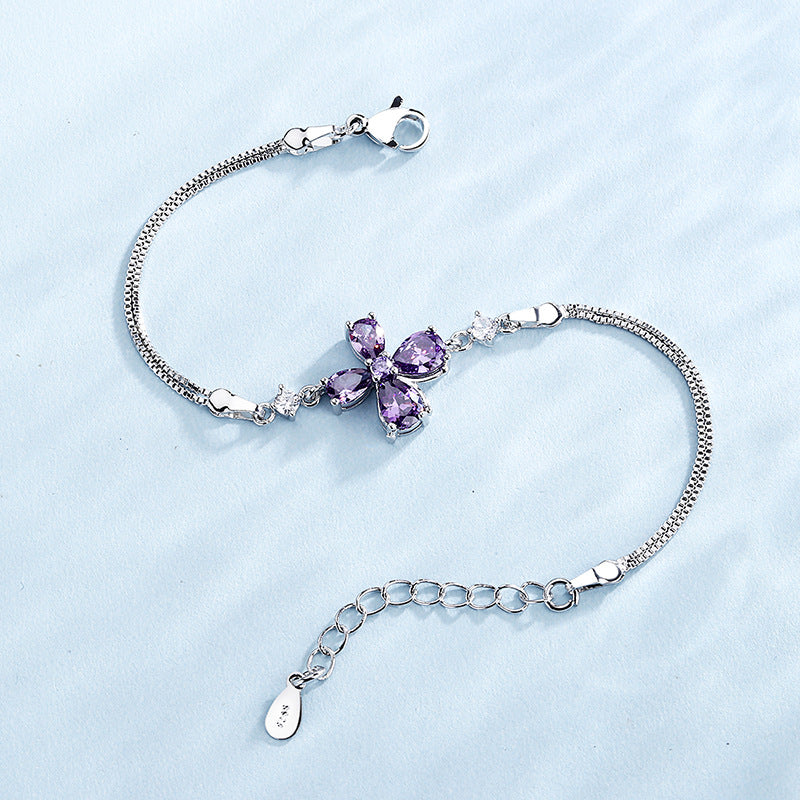 Loookus - Fashion Purple Clover Bracelet