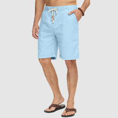 Loookus - Men's Drawstring Linen Beach Shorts