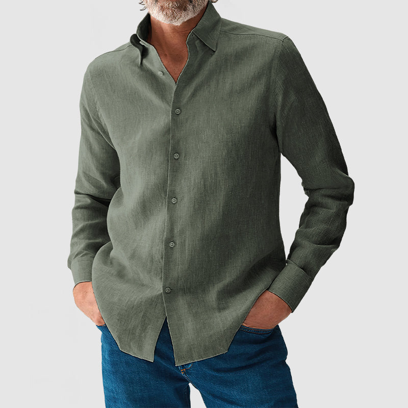 Loookus - Men's Casual Daily Premium Cotton Linen Shirt