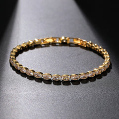 Loookus - Inlaid zircon oval bracelet