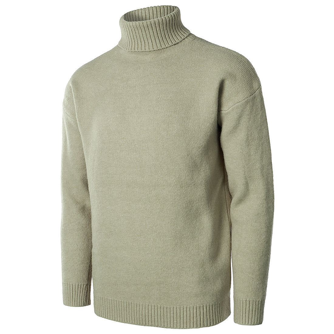 Loookus - autumn and winter men's long-sleeved high-necked fit knitted sweater