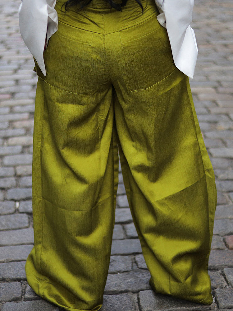 Loookus - Cargo Pocket Wide Leg Pants