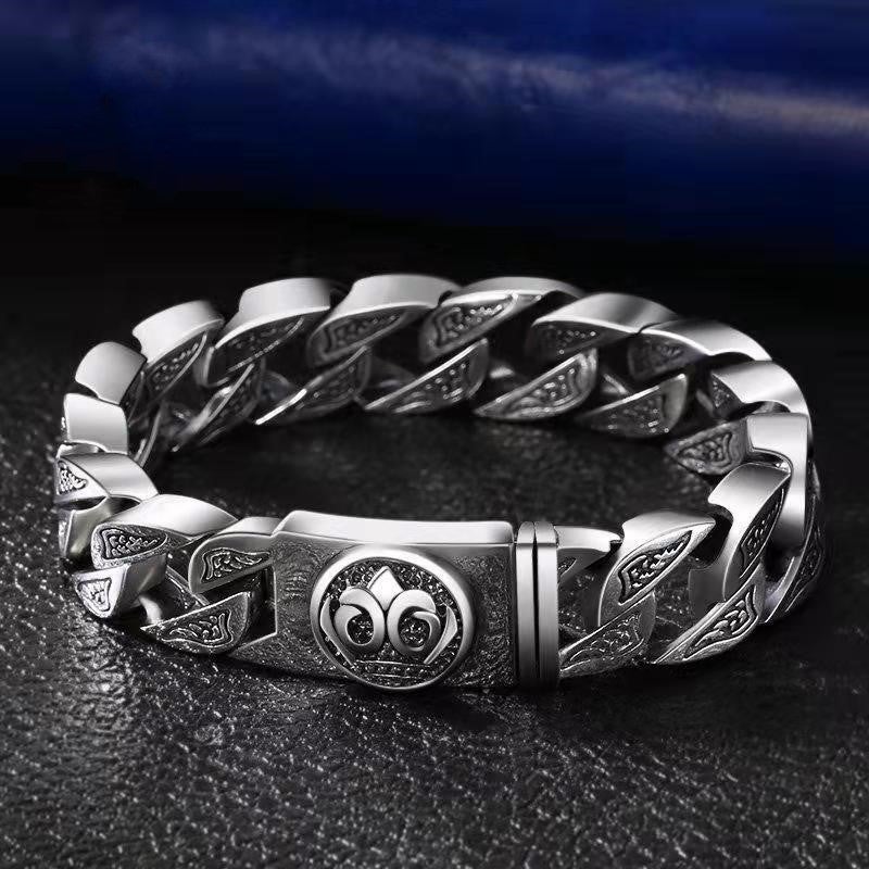 Loookus - 925 Silver Biker Harley Totem Bracelet