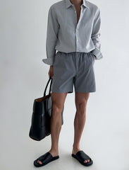 Loookus - Summer Simple Solid Color Linen Shirt