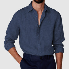 Loookus - Men's cotton and linen anti-wrinkle shirt