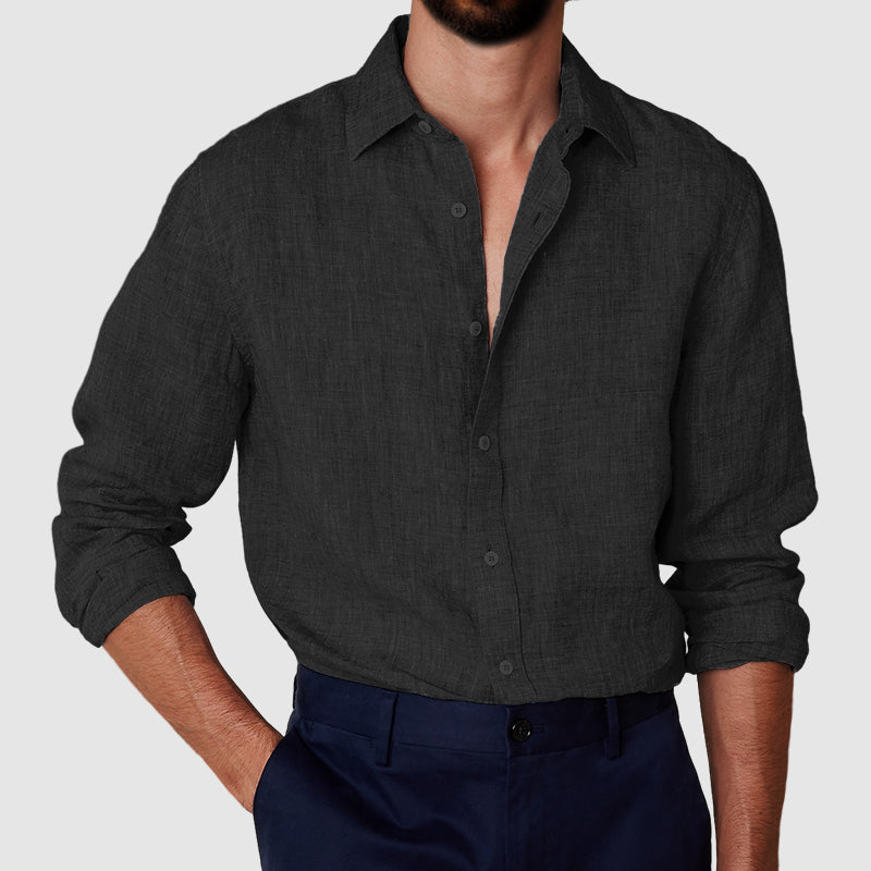 Loookus - Men's cotton and linen anti-wrinkle shirt