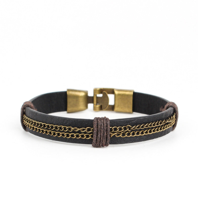 Loookus - Men's Personalized Retro Leather Bracelet