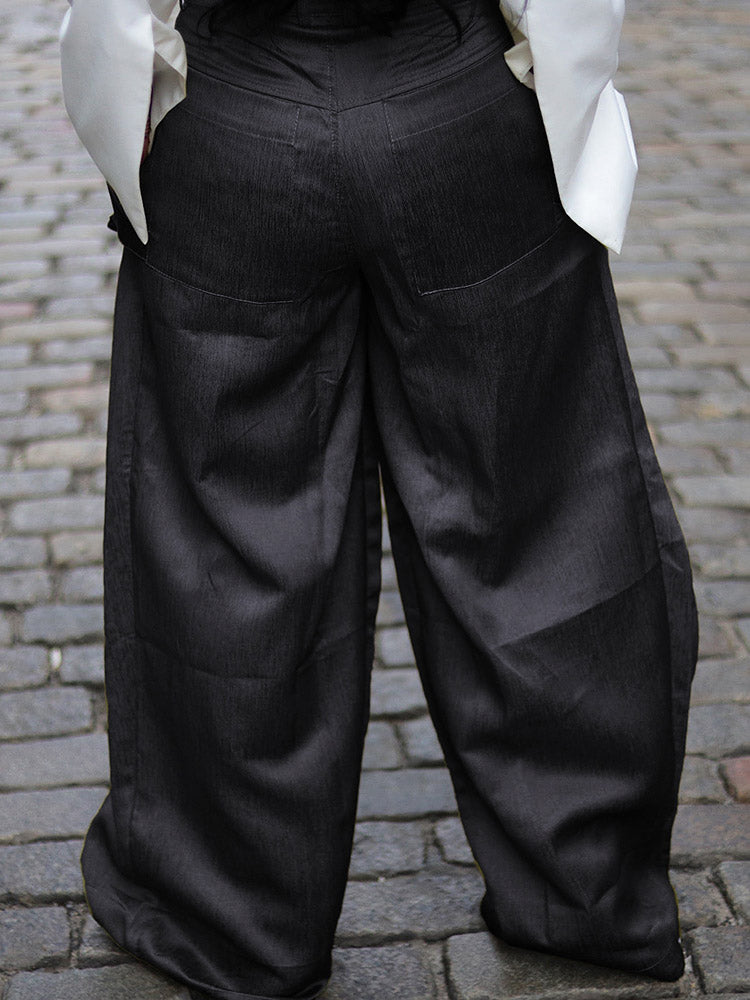 Loookus - Cargo Pocket Wide Leg Pants