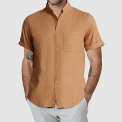 Loookus - Men's Casual Two Color Cotton Linen Shirt