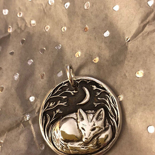 Loookus - Fox Moon Pendant Necklace