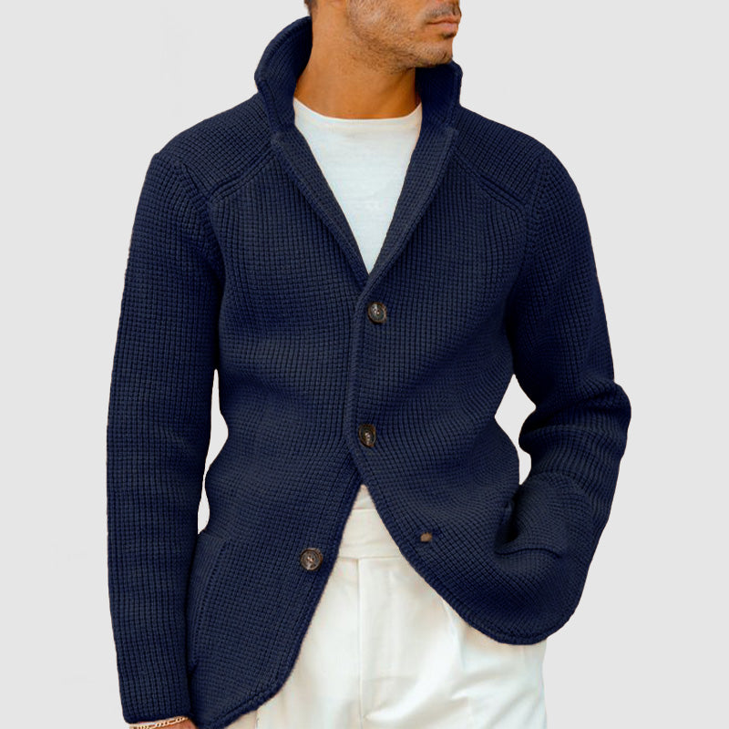 Loookus - Men's Classic Basic Lapel Pocket Knit Jacket ( NEW )