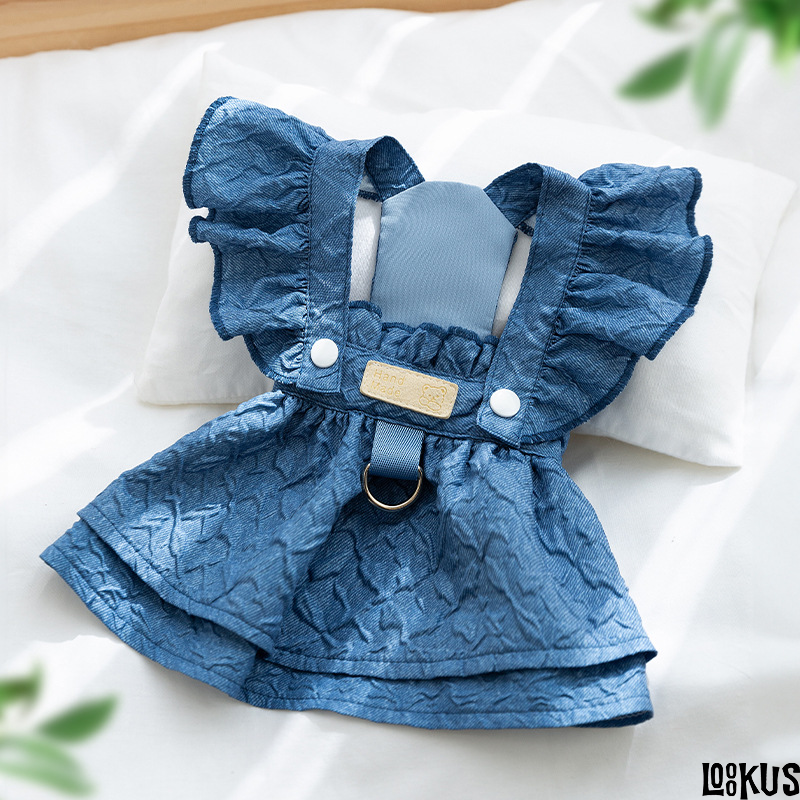 Loookus - Spring/Summer denim strap dress for cats and dogs