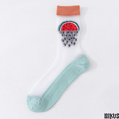 Loookus - Female's Casual Mid-Calf Socks