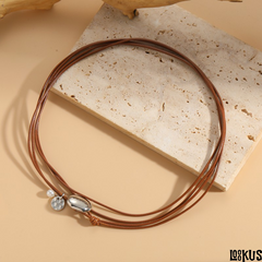 Loookus - Fashionable Bohemian Leather Choker Necklace