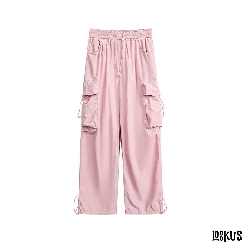 Loookus -Color Pop Relaxed Cargo Pants