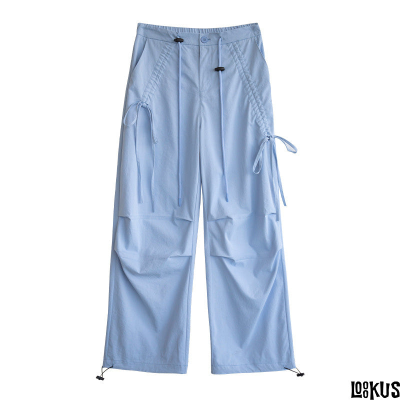 Loookus - Relaxed Fit Drawstring Trousers