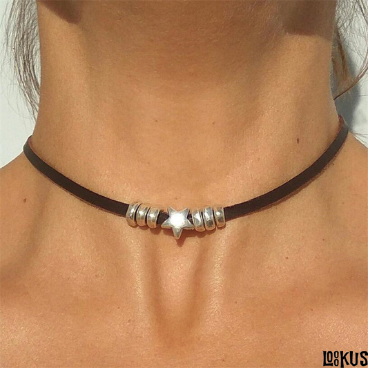 Loookus - Artistic Vintage Leather Cord Choker