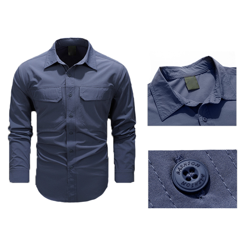 Loookus - Gentleman's Two Pockets Casual and Fashion Basic Shirt With Breathable Design