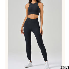 Loookus - High-Impact Sports Bra and High-Waisted Butt-Lifting Running Leggings - Fitness Yoga Set