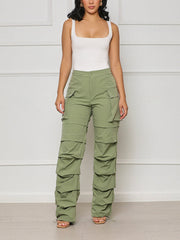 Loookus - Ruched Cargo Pants