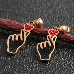 Loookus - Women's Love Heart Earrings
