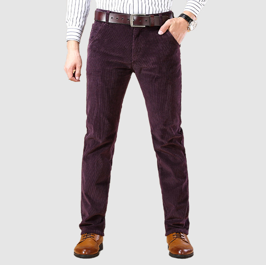 Loookus - Men's Casual Corduroy Elastic Long Pants