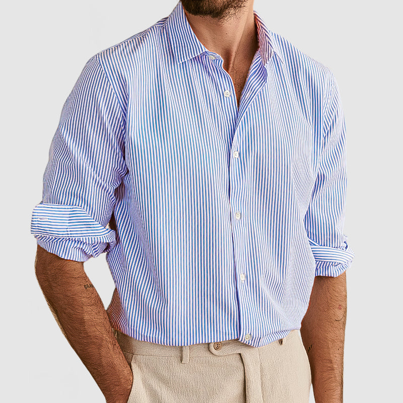 Loookus - Gentleman's Cotton Everyday Striped Shirt