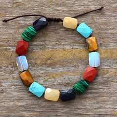 Loookus - 7 Color Natural Stone Handmade Beaded Bracelet