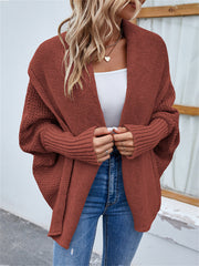 Loookus - Temperament Commuter Solid Color Knit Cardigan Ladies Sweater