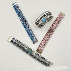 Loookus - Multi layered hexagonal magnetic buckle bracelet