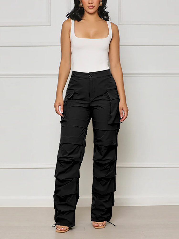 Loookus - Ruched Cargo Pants